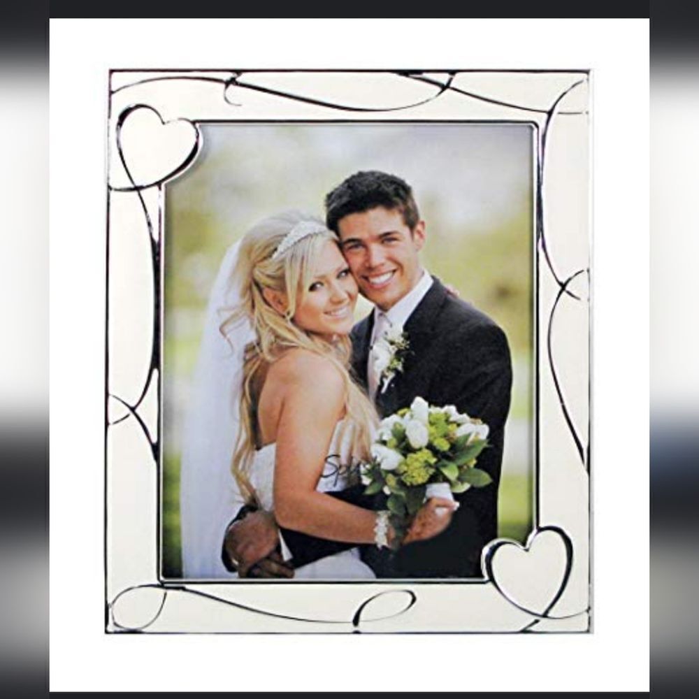 Splash True Love photo frame 5" x 7" Silver and Yellow plated